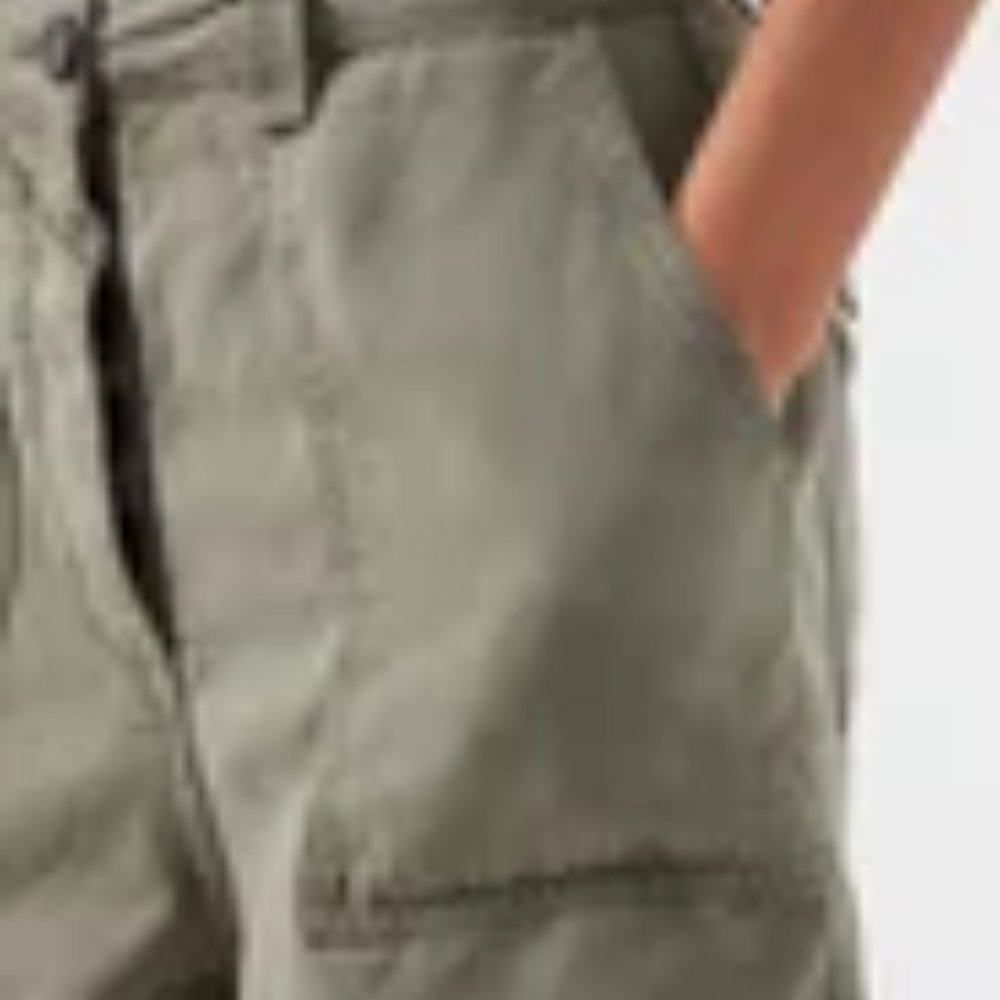 Dockers Womens Mid Rise Curvy Shorts Stretch Flat Front Cotton Clay Gray Size 10